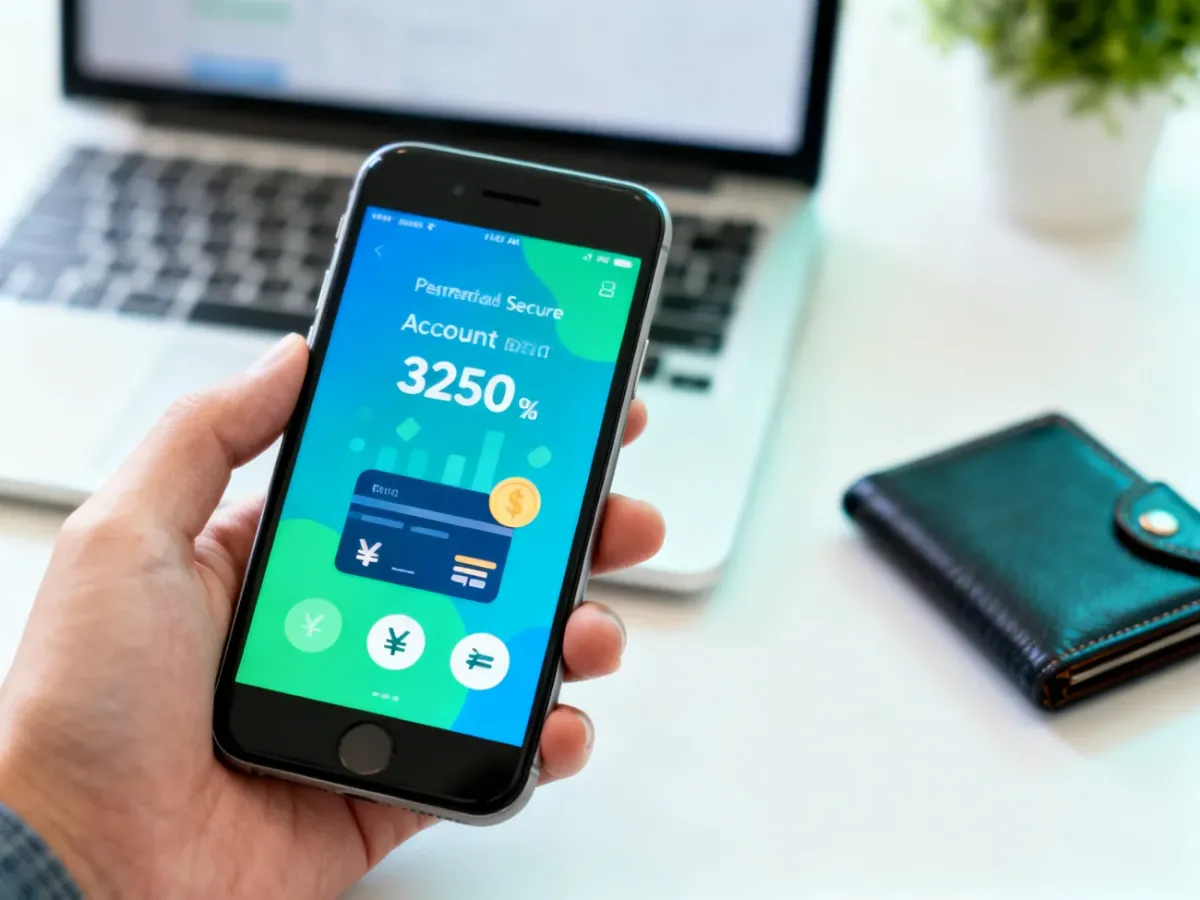 Smartfon z aplikacją bankową do zarządzania rachunkiem i płatnościami