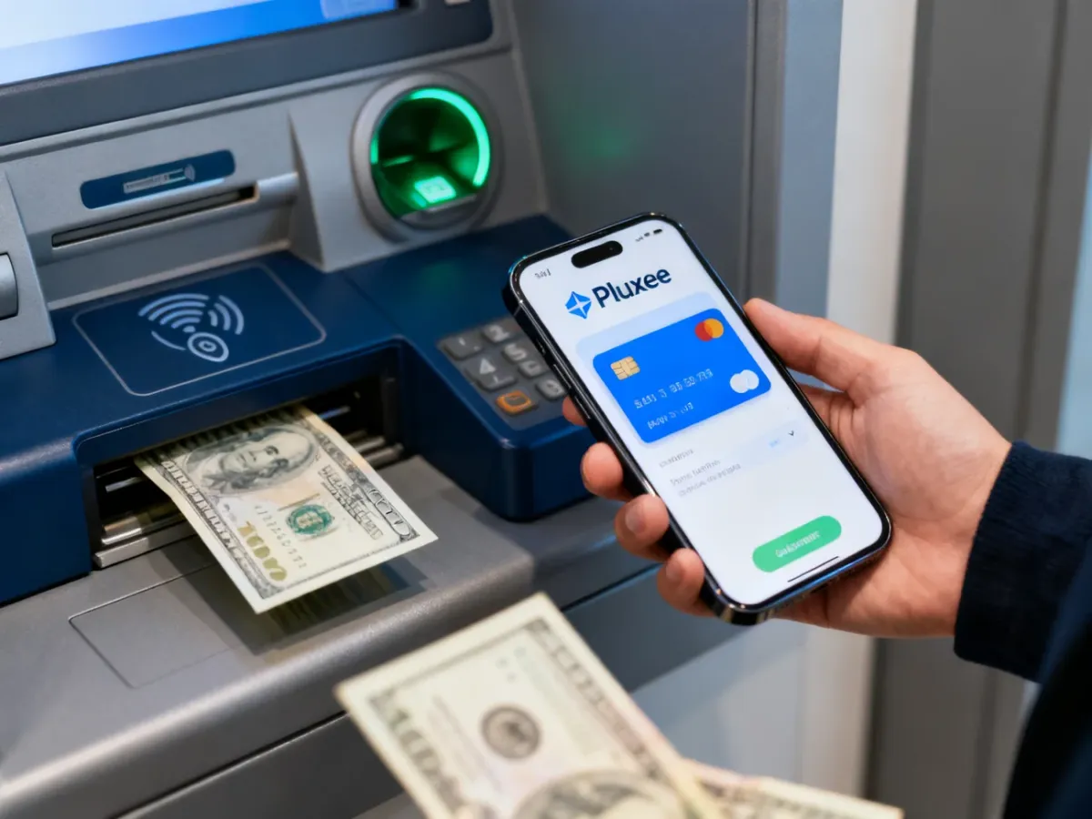 Wypłata gotówki zbliżeniowo za pomocą telefonu przy bankomacie